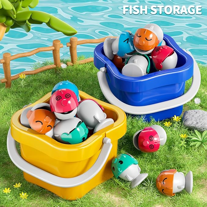Magnetic Fishing Game for Kids Toddlers 3-5, 70 pcs Fishing Toys for Kids Toddlers 3-5, Fishing Table Toys Board Game Birthday Gifts for 3 4 5 6 7 8 Years Old Toddlers Kids