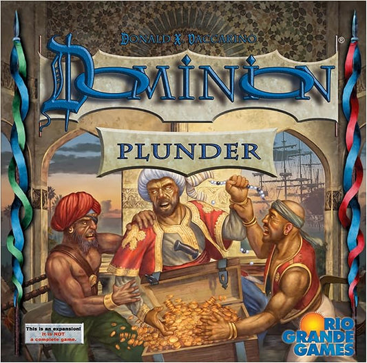 Rio Grande Games Dominion: Plunder Expansion - Strategy Card Game, Sea Exploration & Plundering, Rio Grande Games, for Ages 14 and Up, 2-4 Players, 30 Minute Playing Time
