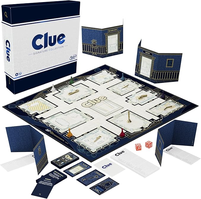 Hasbro Gaming Clue Board Game Signature Collection, Premium Packaging and Components, Family Games for Kids and Adults, Mystery Games for 2 to 6 Players