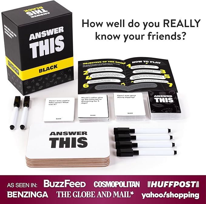 Answer This - How Well Do You Know Your Close Friends? - Hilarious Party Card Game for Adults - Cool Conversation Cards for a Game Night