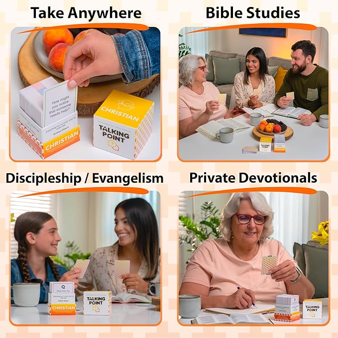 200 Conversation Cards for Christians - Explore Your Faith and Have Fun on Family Game Night, Bible Study or Youth Groups - Perfect for Church Groups, Couples Game Night, Easter Gifts