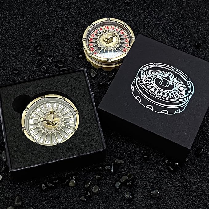 G20 Roulette Dice Spinner for DND Dice Set, 7-in-1 Dragon Metallic D&D Dice with Gift Case for Dungeons and Dragon Game, RPG Role Playing Table Game Gifts (Ancient Gold)