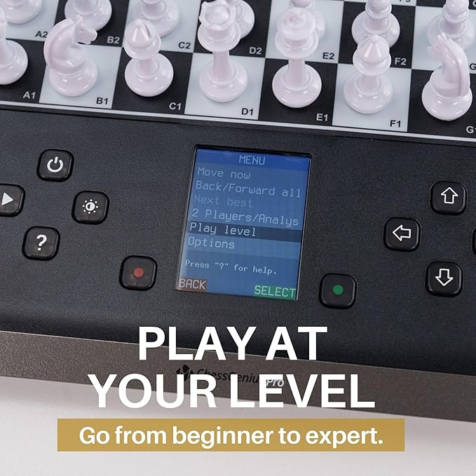 Millennium Electronic Chess Board Set - Beginner to Advanced Players - Interactive Strategy & Learning - Magnetic Pieces - 1-2 Player - Smart AI Chess Board - LCD Display