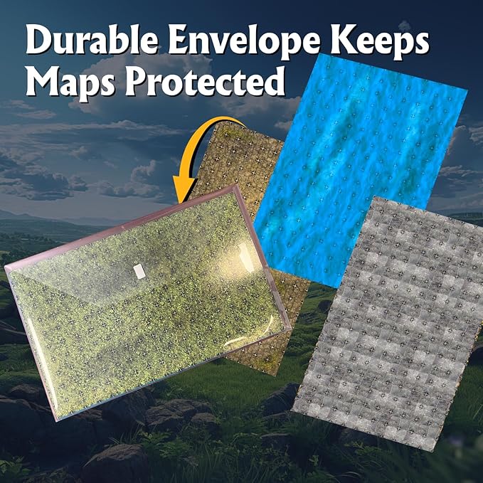 Arcknight The Texutures Pack Roleplaying Battlemaps; 16 Modular RPG Maps in 8 Double-Sided Pages, 1" Square Grid, Modular & Versatile Design for Tabletop Gaming - for Dungeons & Dragons, Pathfinder