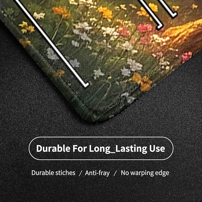 MTG Playmat- Stitched Edges Forest TCG Playmat-Non-Slip Landscape Play Mat Smooth Surface Rubber Base Board Game Mousepad 24x14 inches for Trading Card Game Playing with Storage Bags