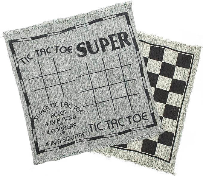 Lulu Home Jumbo Checkers, Giant 3-in-1 Checkers Game Rug Board Game Set, 2 Players