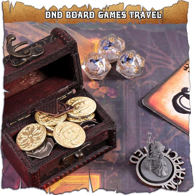 Byhoo 120 PCS Metal Coins Gold, Silver and Copper Come, Fake Coins for DND, Fantasy Coins for Games Tokens, RPG Games Accessories for Board Games Dungeons and Dragons