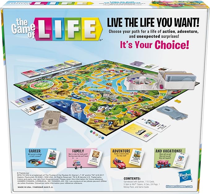 Hasbro Gaming The Game of Life Board Game, Family Games for Kids Ages 8+, Includes 31 Careers, Family Board Games for 2-4 Players, (Amazon Exclusive)