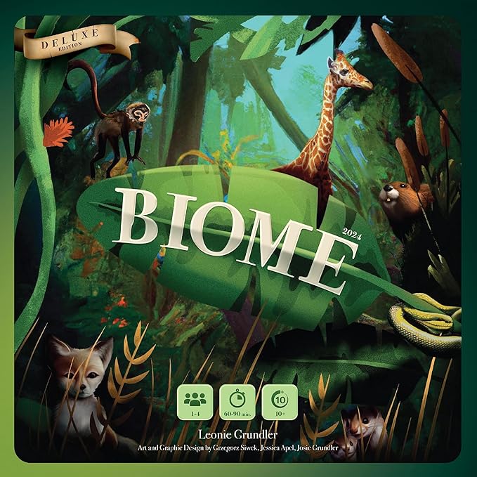 Biome Deluxe - Hand Management Board Game, Nature & Seasons, Strategy Tableau Building, Educational Game, Age 10+, 1-4 Players, 60+ Min