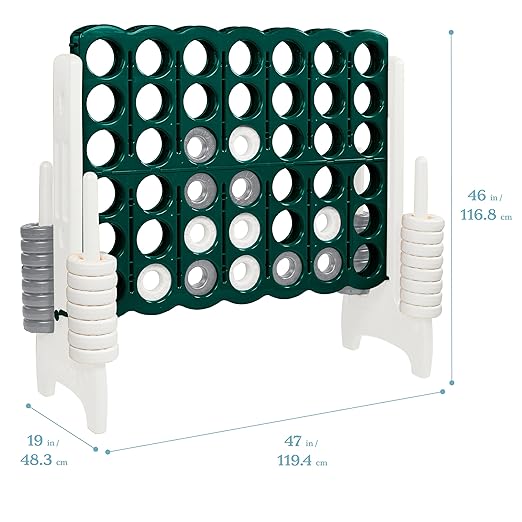 ECR4Kids Jumbo 4-to-Score, Giant Game, Green, White, 1