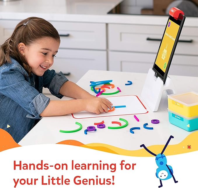Osmo - Little Genius Sticks & Rings-2 Educational Learning Games -Ages 3-5-Imagination,Letter Formation & Creativity-For iPad or Fire Tablet -STEM Toy,Boy & Girl(Base Required - Amazon Exclusive)