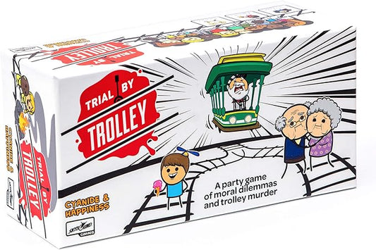 Skybound Trial by Trolley: an Adult Card Game of Moral Dilemmas and Murder | Party Game Games and Cyanide and Happiness | 3-13 Players, Ages 14 and Up