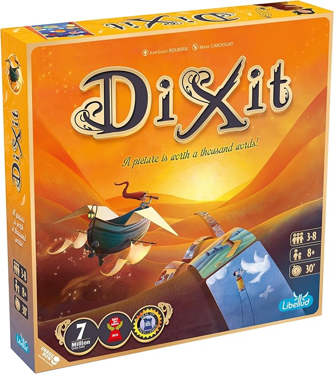 Dixit Board Game - The Award-Winning Game of Imagination and Creativity! Fun Family Storytelling Game for Kids & Adults, Ages 8+, 3-6 Players, 30 Minute Playtime, Made by Libellud