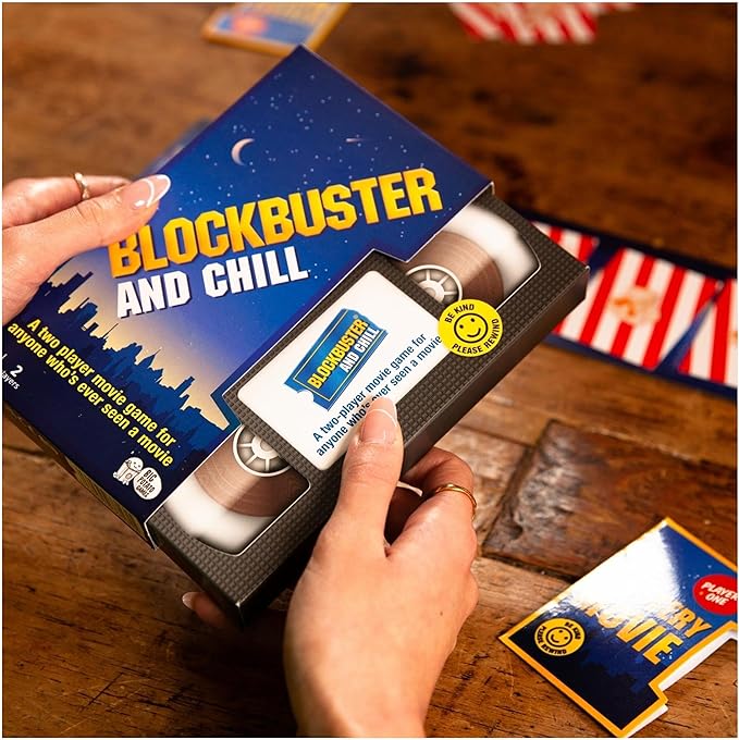 Blockbuster and Chill: 2 Player Movie Board Game For Adults and Families