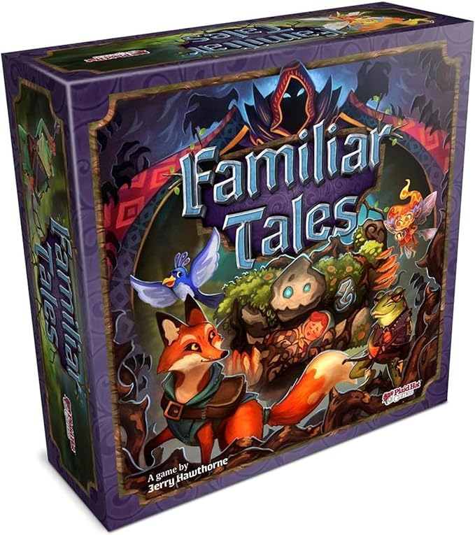 Familiar Tales Board Game - Cooperative Deck-Building Fantasy Adventure! Strategy Game for Kids & Adults, Ages 8+, 1-4 Players, 45+ Minute Playtime, Made by Plaid Hat Games
