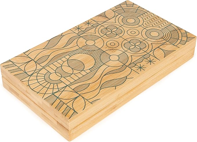Mindful Classics, Mancala Board Game Made from Bamboo & Recycled Plastic for Earth Day, Eco-Friendly Products for Adults and Kids Ages 8 and up