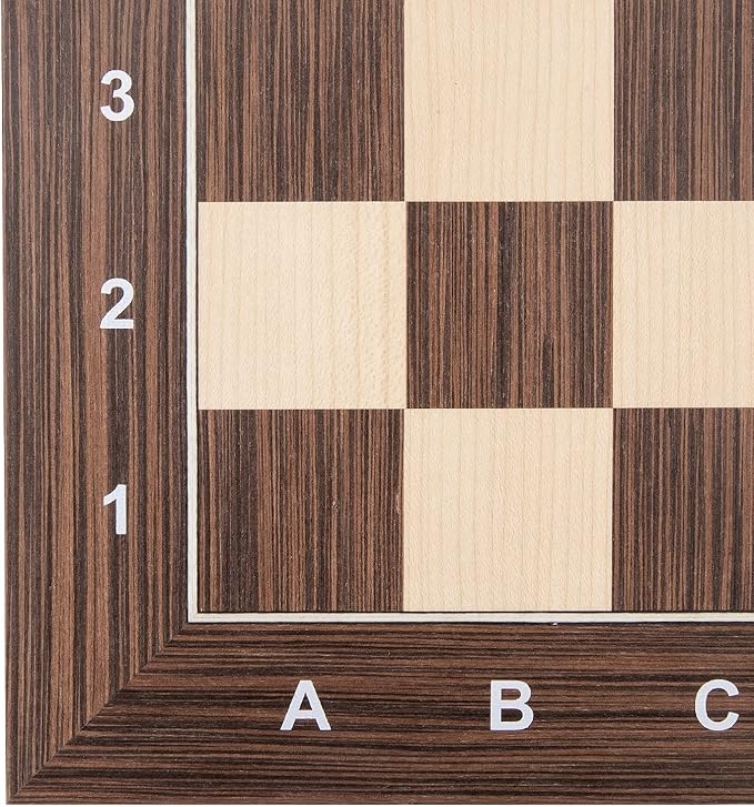 Woodronic 19" Professional Wood Chess Board, Tournament Chess Board with 2.0" Squares, Ideal Gift for Chess Players