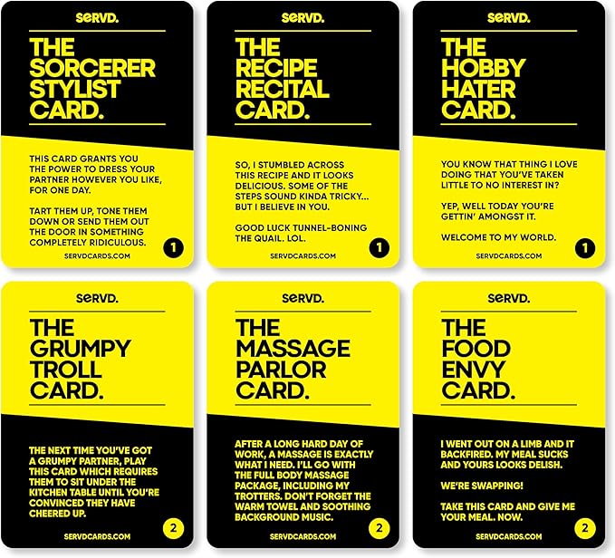 SERVD - Couples - The Hilarious Real-Life Couples Card Game | Funny Gift for Anniversary, Valentine's Day, Christmas, Date Nights & More | Unique Strategy Game