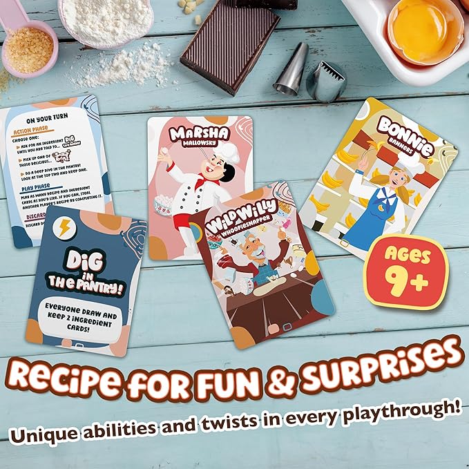 Secret Recipes - The Sneaky Baking Game for The Whole Family - 2-5 Players - Family Board Games for Kids and Adults - Ages 9+