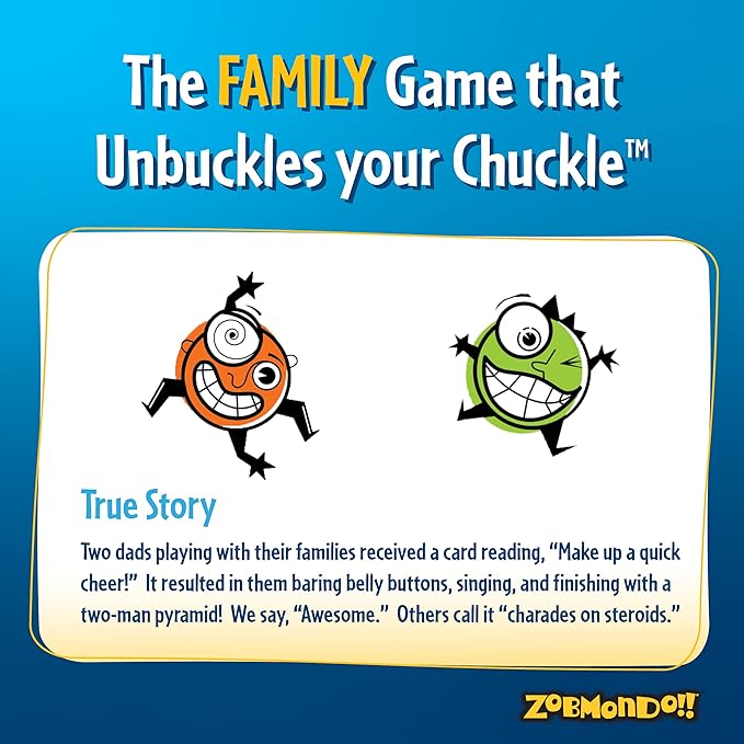 Zobmondo!! Don't Make Me Laugh! The Silly Reinvented Charades Party Game | Hilarious for Families and Kids | Multi-Award Winner