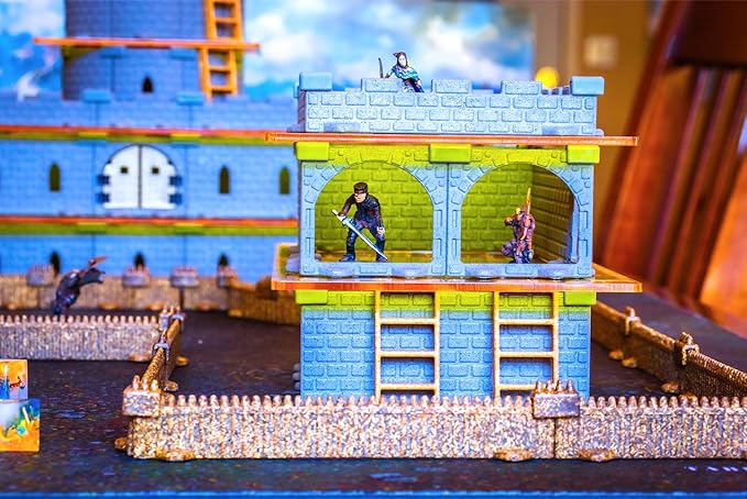 Palisades Fences Kit - Mini Dungeon Castle Cavern DND Terrain for Tabletop RPGs, Dungeons & Dragons, Pathfinder, War Gaming, and More! by DCD (34+pcs, 7ft 8in)