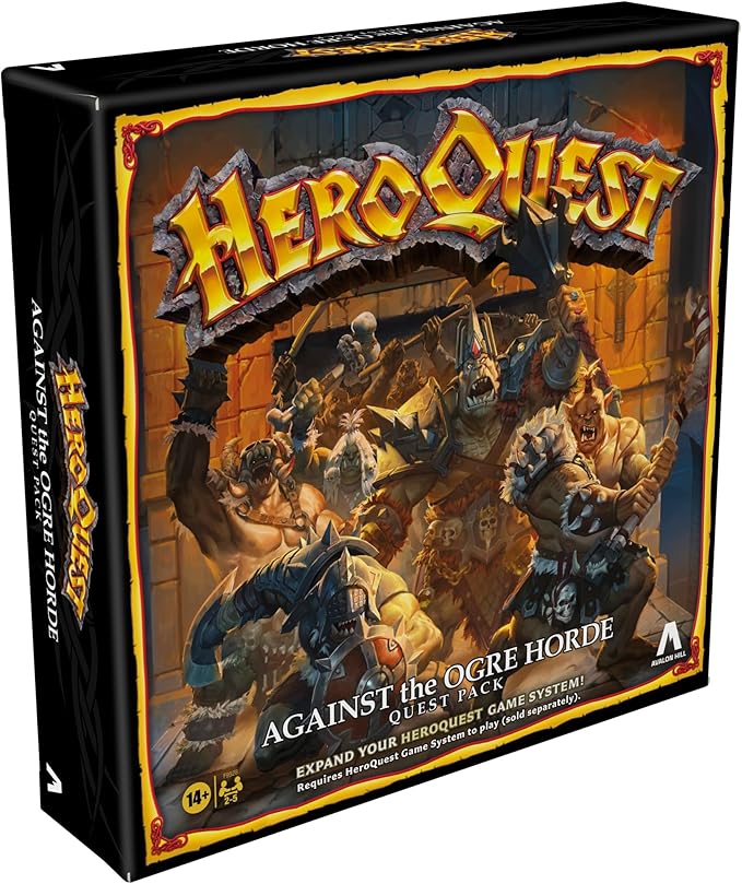 Avalon Hill Heroquest Against The Ogre Horde Quest Pack | Roleplaying Game | Ages 14+ | 2 to 5 Players | Requires HeroQuest Game System to Play, Multicolor, Pack 1