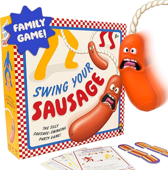 Lucky Egg Swing Your Sausage - Fun Family Party Games for Groups - Indoor Games for Adults and Kids - Party Games for Family Gatherings, Birthdays, and Christmas Party Games for Adults Game Night