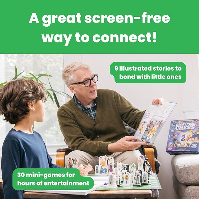 Kids Chess Set (Level 2 Strategy Expansion) Chess for Kids, Chess Game Toddlers, Learning Games for Kids, Boys & Girls Ages 3-103, No Stress Chess Game, Chess for Beginners