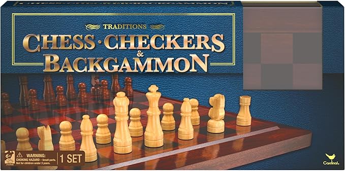 Spin Master Games, 6-Pack Family Bundle of Classic Board Games - Mancala, Pachisi, Chinese Checkers, Cribbage, Dominoes, & Chess, Checkers, Backgammon, for 2-4 Players for Ages 6 & Up