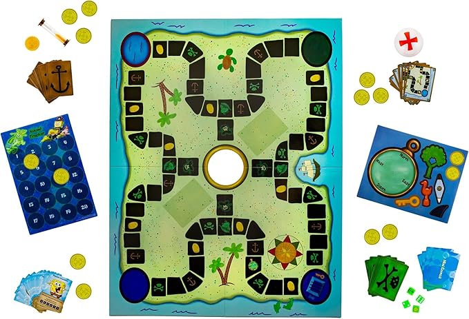 Nickelodeon Spongebob Squarepants Flying Dutchman's Treasure Hunt Board Game | Fun Family Entertainment for 2-6 Players