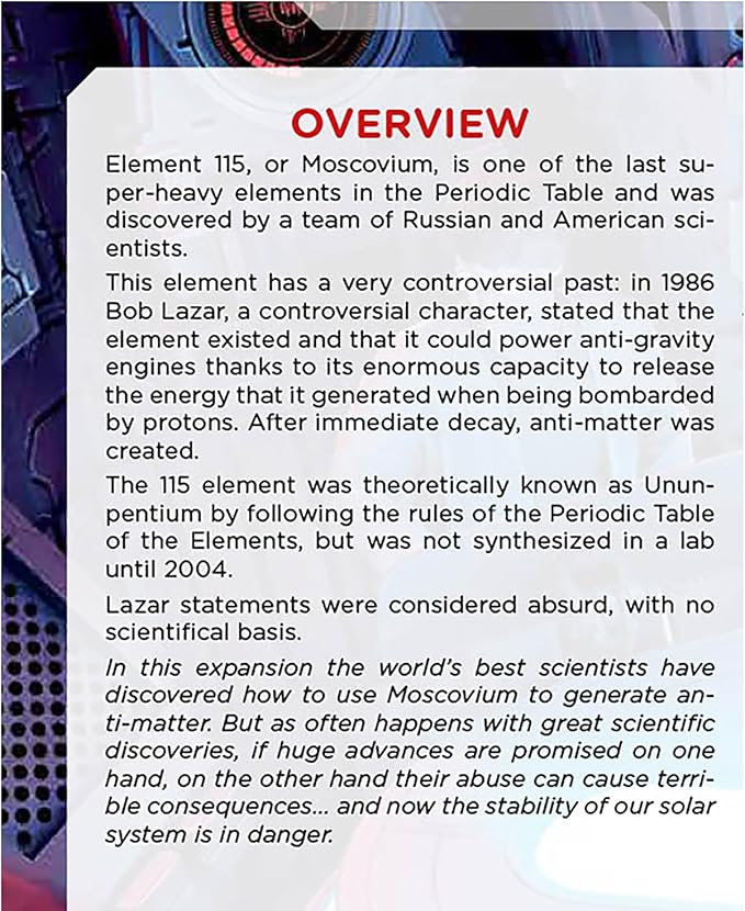 Pendragon Studios: Starship Interstellar: Anti Matter - Expansion - Strategy Board Game, Ages 14+, 1-4 Players, 150 Min