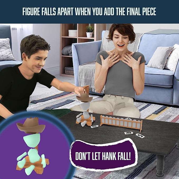 Fotorama Hankman Glow, Magnetic Hangman Mystery Word Guessing Game for Kids & Families, Glow in The Dark Travel Game, Guess The Word Before Hank Falls