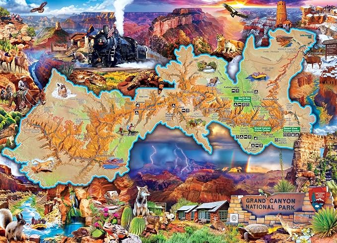 MasterPieces - 1000 Piece Jigsaw Puzzle, Grand Canyon National Park, Fun for Adults, Family, Kids 19.25"x26.75"