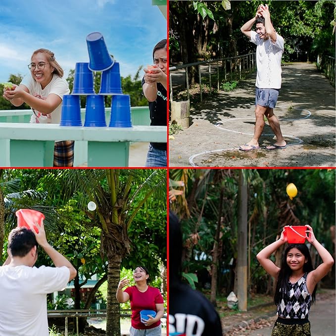 Funwares Minute of Fun Game - Minute to Win It Games for Kids, Adults, Teens, Families, Game Night, Gift for Home, Birthdays, or Travel. 2-12 Players! Outdoor - 272 Challenges