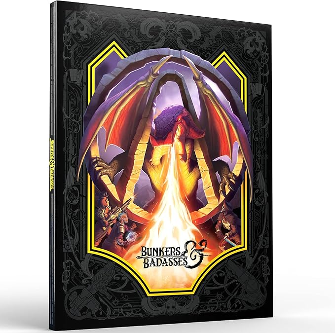 Bunkers & Badasses RPG: Sourcebook - Deluxe Edition - Box Loaded W/ Book, Miniatures, GM Screen & More, Official Borderlands License
