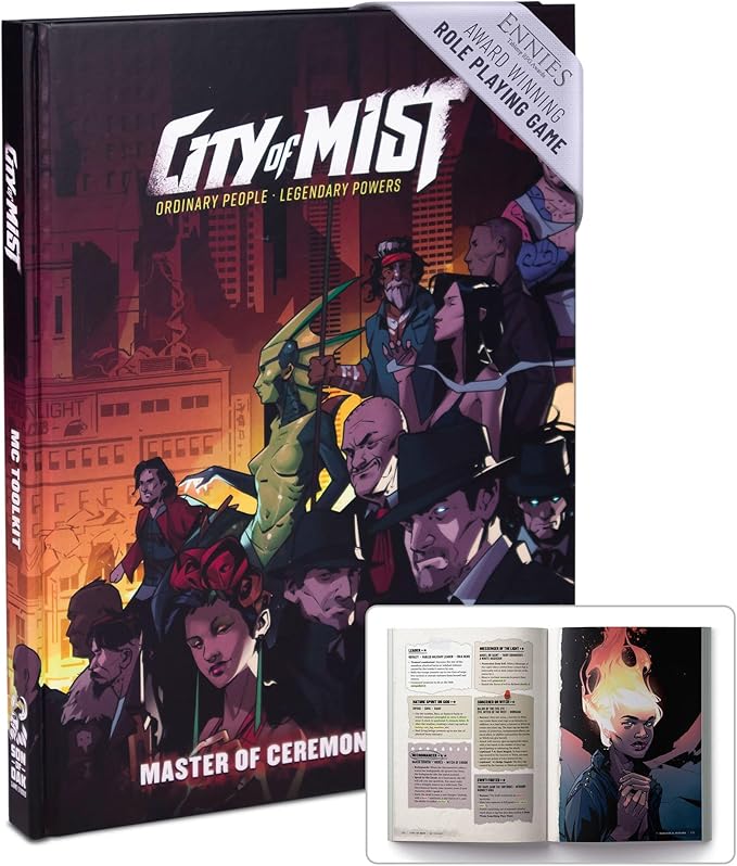 City of Mist MC Toolkit for Master of Ceremonies – TTRPG Tabletop Role Playing Game Instructions Book – Urban Fantasy Narrative RPG Tabletop RPG Instructions