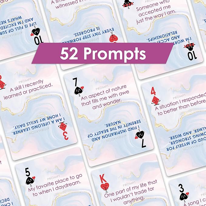 Mind Brain Emotion 52 Essential Gratitude Attitude: Journal & Conversation Cards to Boost Mood & Mindset - Empowering Prompts, Self-Help Affirmations, and Insightful Quotes - for Kids & Adults