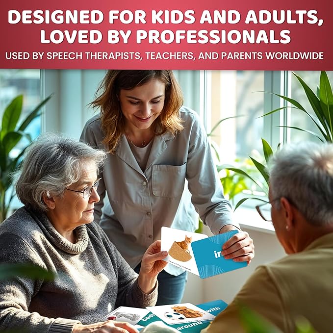 QUOKKA Set of 2 Learning Flash Cards 2x52 - Words&Sentences - Action Verbs - Vocabulary Builder