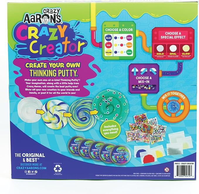 Crazy Aaron's Crazy Creator Thinking Putty Kit - Never Dries Out - Sensory Play - Creative Toy for Kids and Grown ups - Crazy Aaron’s Thinking Putty® - Made in The USA