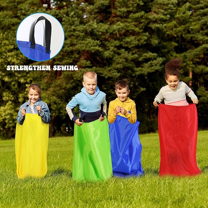 Libima 72 Pcs Carnival Games Set Potato Sack Race Bags Dart Board with Sticky Balls Bean Bag Toss Rings Egg Spoon Race 3 Legged Bands Game Outdoor Birthday Party Field Day Activity for Boy Girl Adult