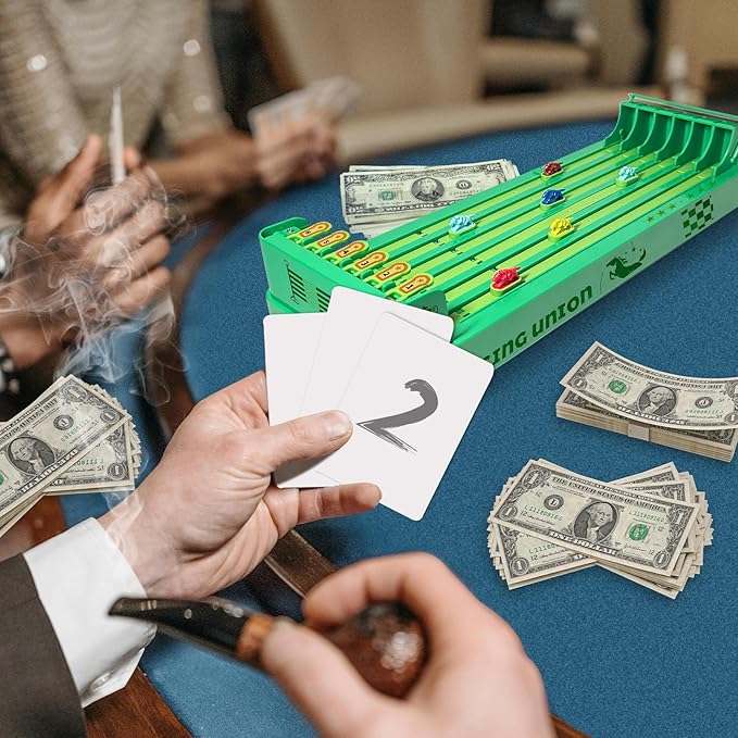 Derby Horse Racing Game Electric, Derby Dash Horse Race Game Electronic, 6-Horse Racing Table Games, Family and Adult Race Board Game Great for Parties