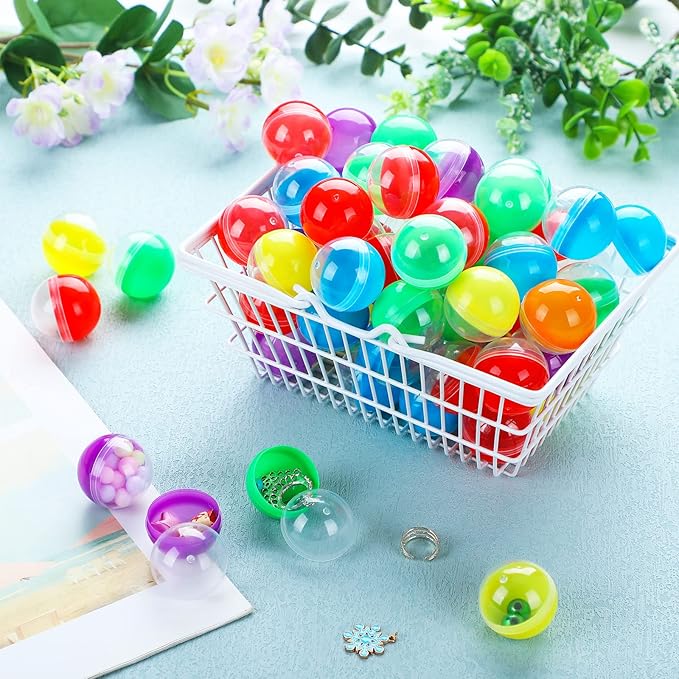 Sosation 150 Pcs 1. 26 Inch Gumball Vending Machine Capsules Empty Round Capsules Plastic Containers Toy for Prizes Gift Party Favors