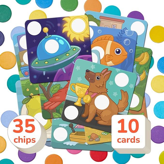 Bimi Boo Magnetic Color Matching Boards for Toddlers - Color Learning & Sorting Toy for Kids (35 Colorful Magnets & 10 Vibrant Themes)