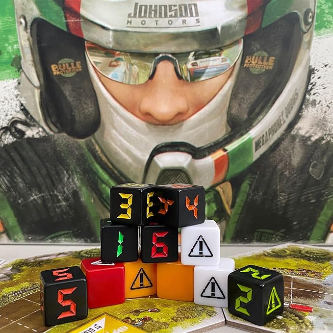 | Rallyman: Dirt - Dice Pack | Strategy Board Game Accessory | Race Cars with Dice | Includes 11 Custom Dice for 1 Player