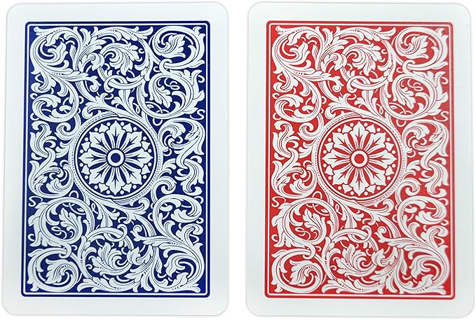 Copag 1546 Design 100% Plastic Playing Cards, Poker Size (Standard) Red/Blue (Regular Index, 1 Set)