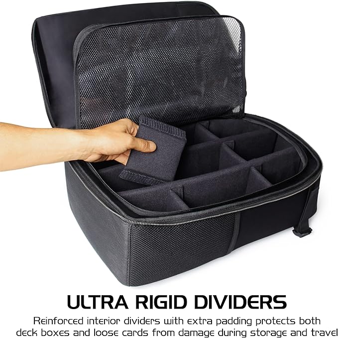ENHANCE MTG Backpack TCG Card Storage - TCG Backpack for Deck Boxes, Sleeved Cards, Playmats, MTG Accessories