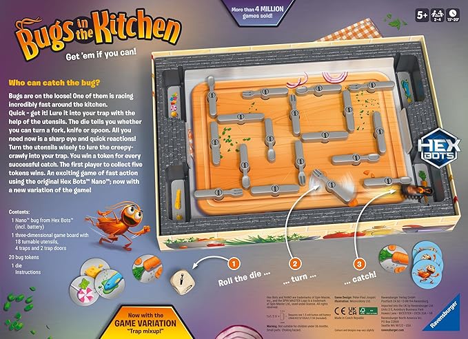 Ravensburger Bugs in The Kitchen 2024 - Enthralling Family Board Game | Ideal for Kids and Adults Aged 5 and Up | Offers Great Replay Value | Designed for 2-4 Players