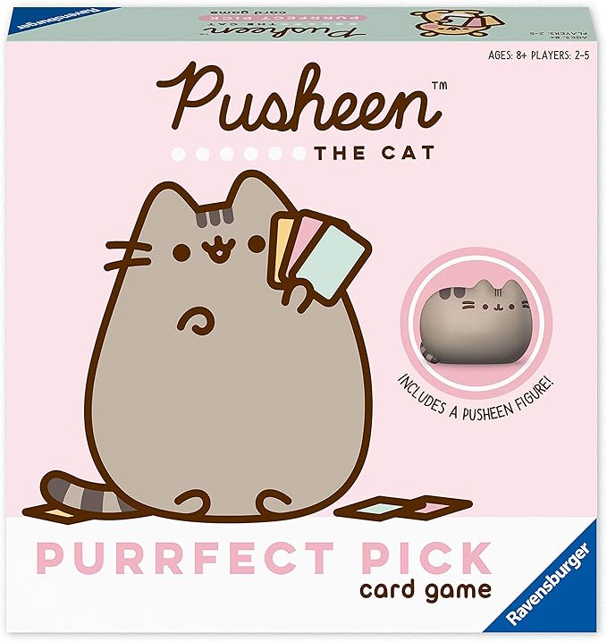 Ravensburger Pusheen Purrfect Pick Game - Fun Family Activity | Ideal for Cat Lovers and Pusheen Fans | Engaging Gameplay | Suitable for Ages 8 and Up | Pink Edition