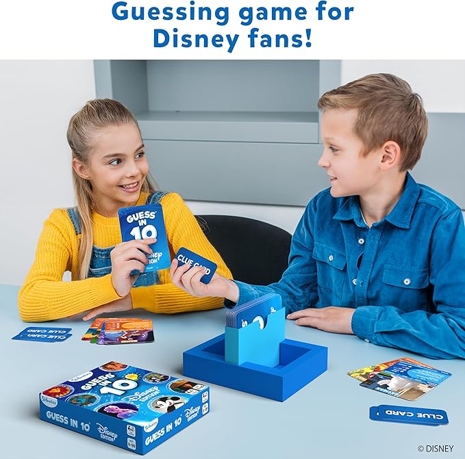 Skillmatics Guess in 10 Disney, Card Game for Girls, Boys, Kids, Teens, Adults, Who Love Cinderella, Mickey Mouse, Moana, Gifts for Ages 6, 7, 8, 9 and Up