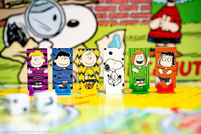CLUE: Peanuts Board Game, Solve The Mystery of Linus's Missing Blanket with Charlie Brown, Snoopy, & Friends, Explore Iconic Locations Like Lucy’s Booth & Charlie’s House, Officially Licensed Game
